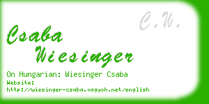 csaba wiesinger business card